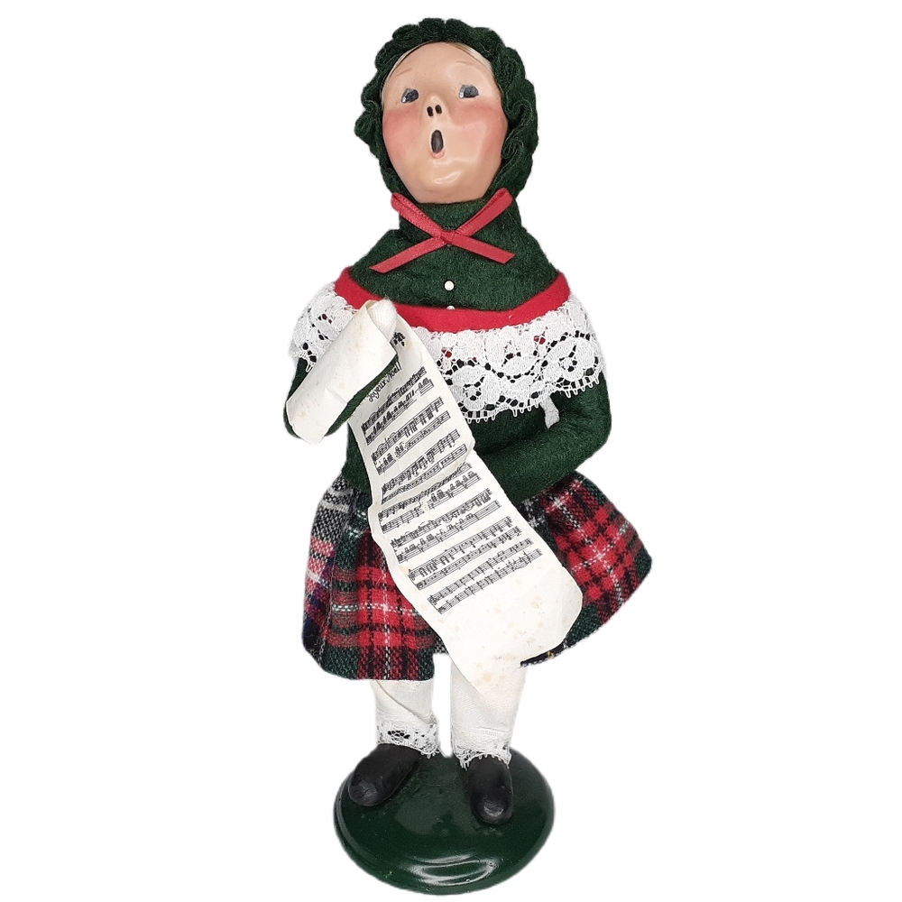 Byer's Choice Vintage 1992 Girl Caroler With Sheet Music